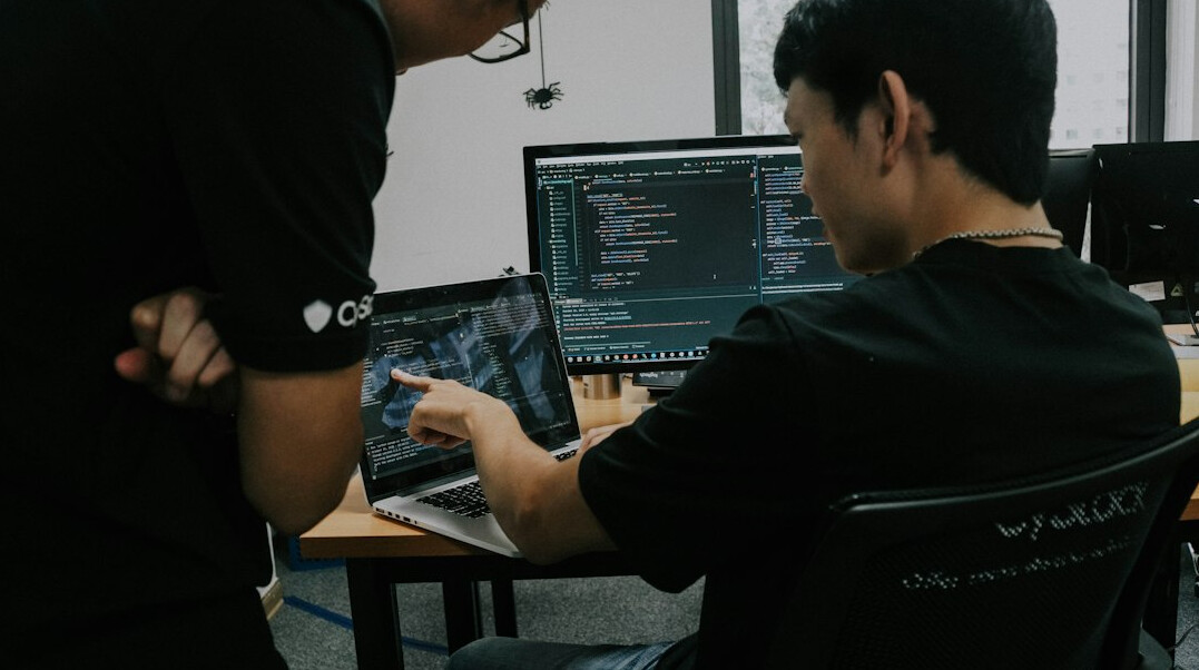 developers writing code together